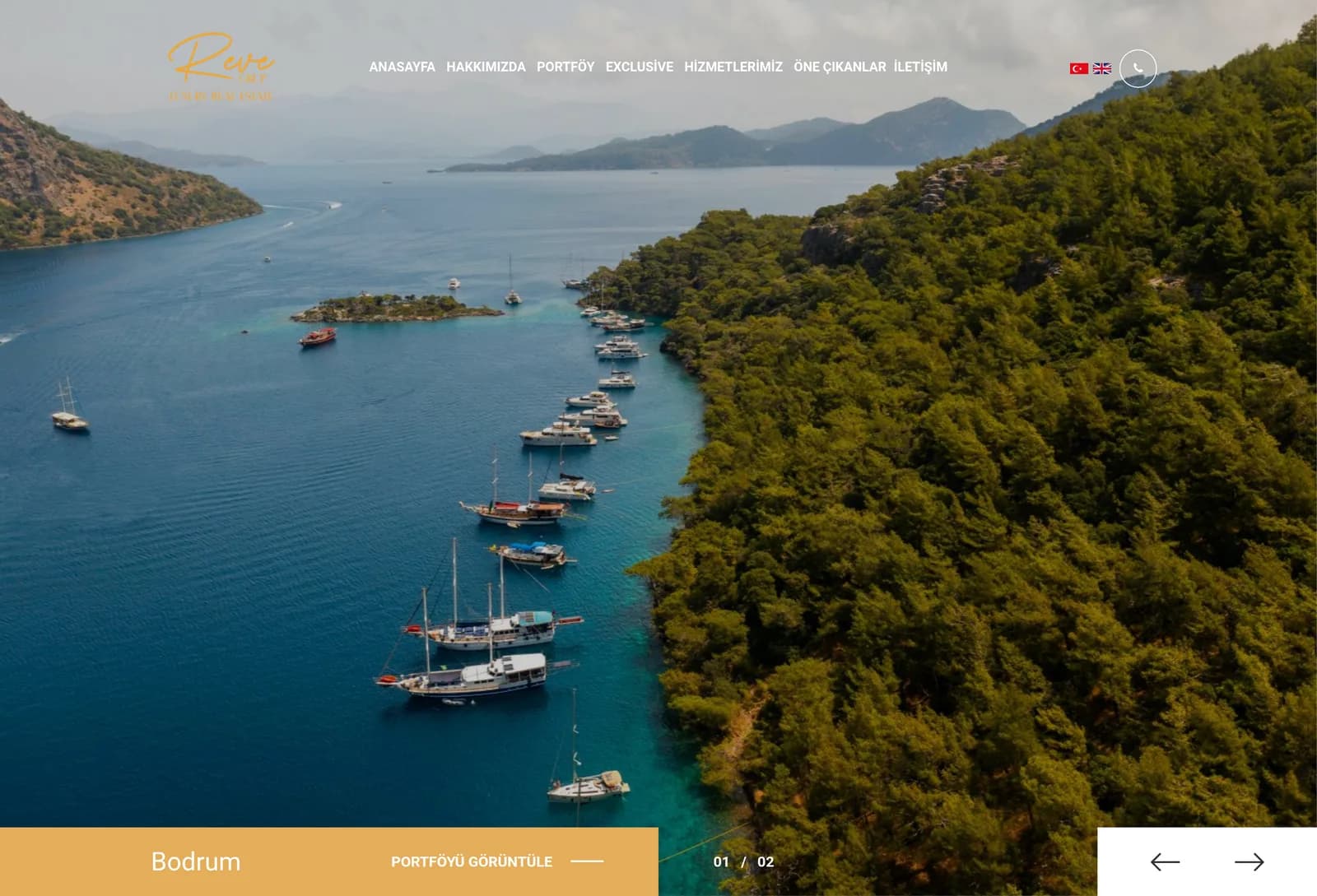 Reve Grup luxury real estate site
